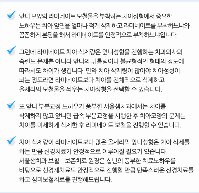 앞니성형/재치료